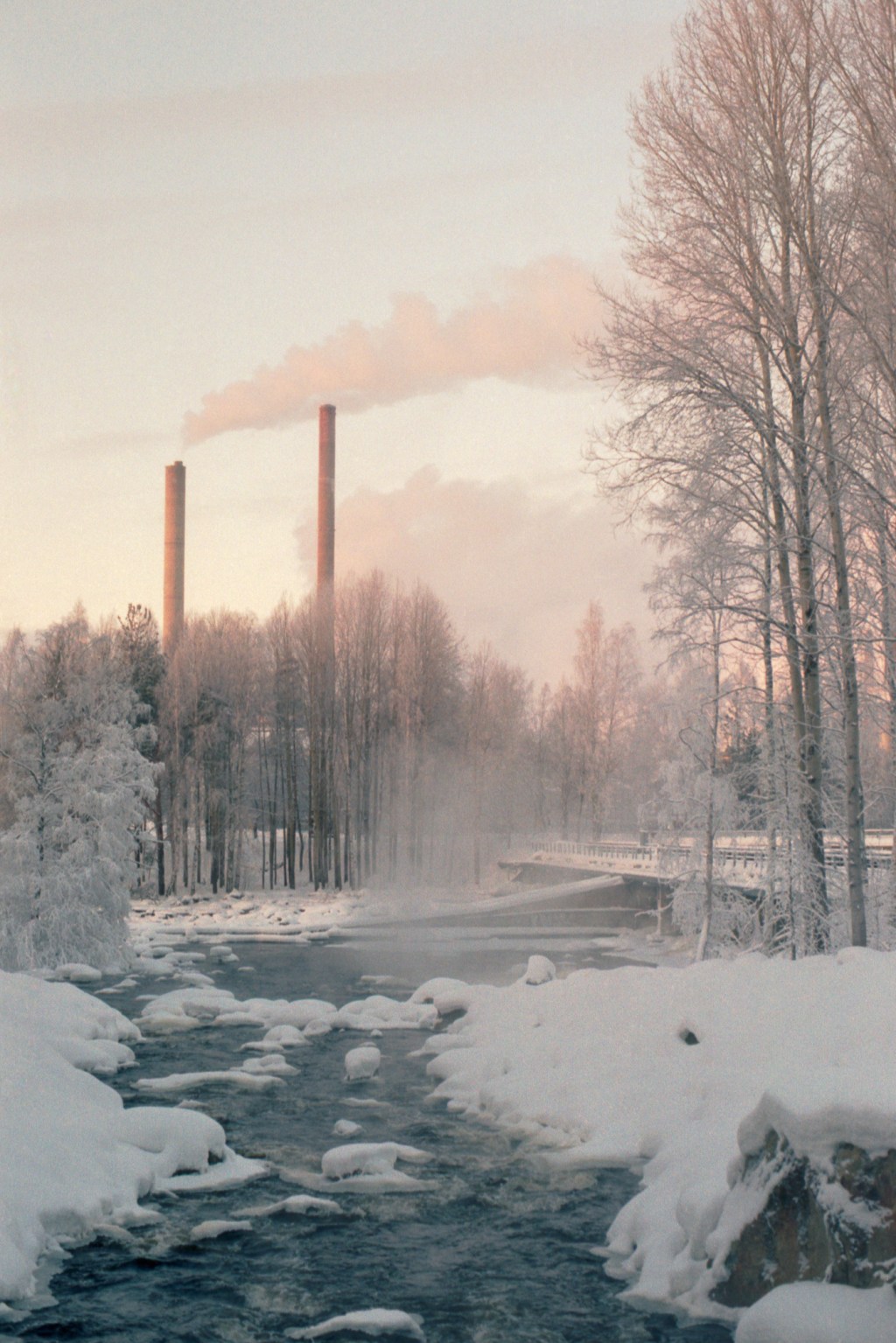 Cloudy and Sunny Winter at the Factories and Nature of&nbsp;Varkaus