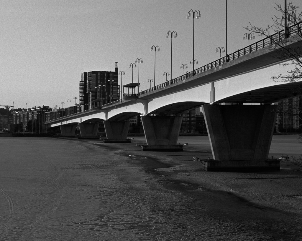 Frozen Rapid and Lake in the City of&nbsp;Jyväskylä